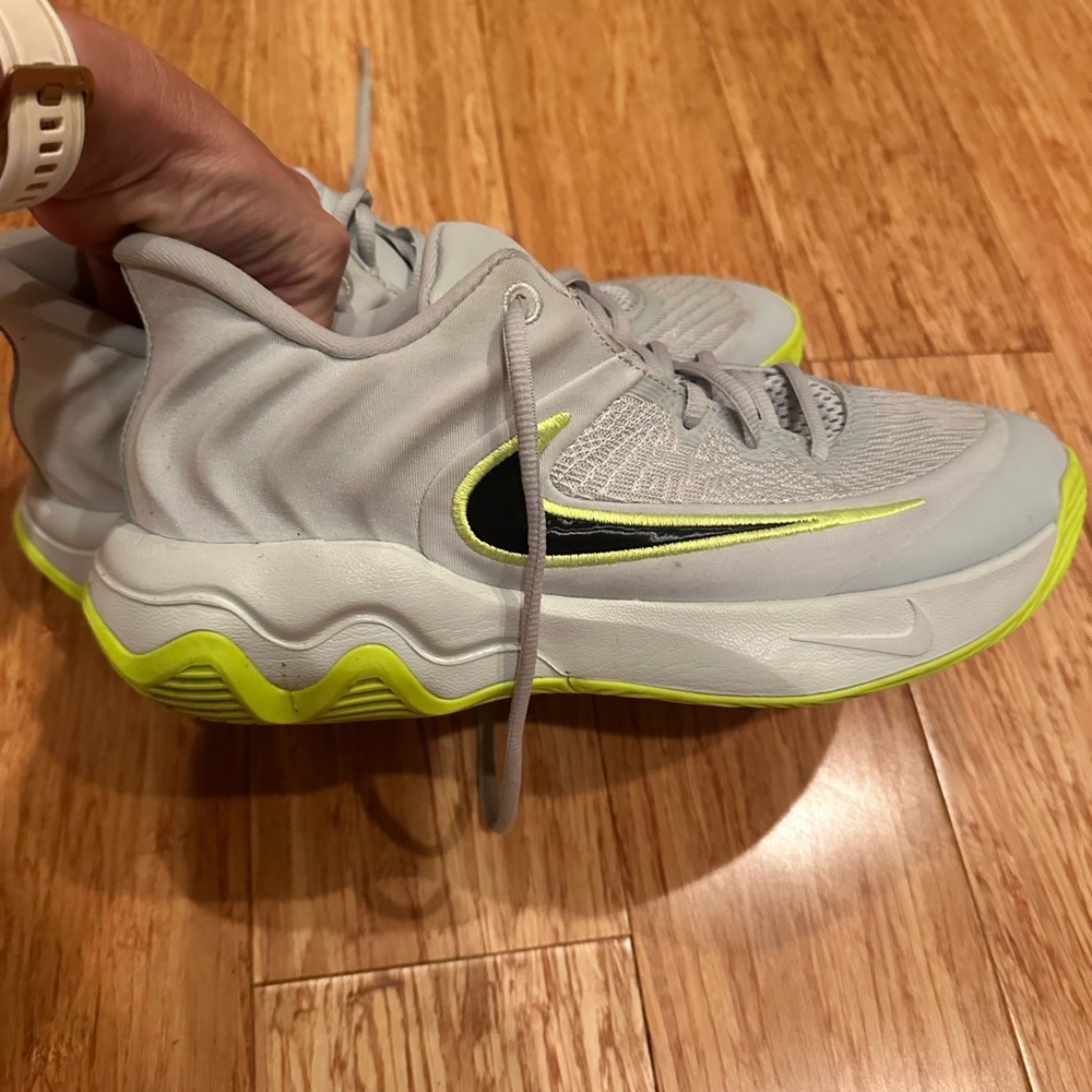 Nike Gray and Neon Green Sneakers Basketball 9.5 womens/8.5 mens